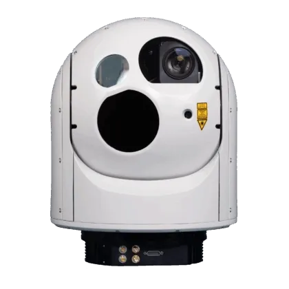 Merio Zephyr 25 marine EO/IR gimbal — front view